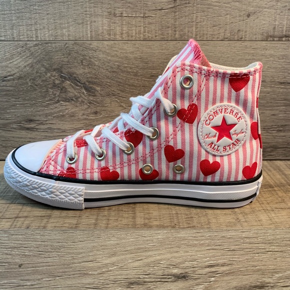Converse CTAS Hi Pink Red White - Picture 3 of 6